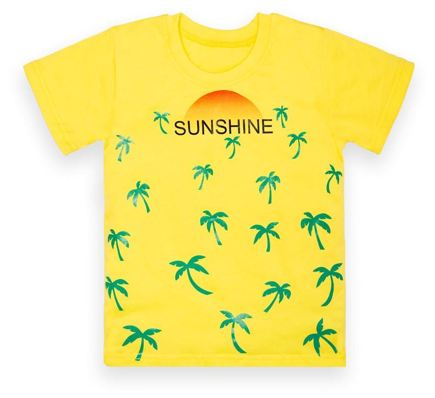 Футболка дитяча бавовняна для хлопчика Gabbi FT-22-8/1 110 см Жовтий (13139)