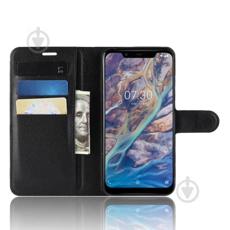 Чехол-книжка Litchie Wallet для Nokia 7.1 plus Черный (arbc3503) - фото 3