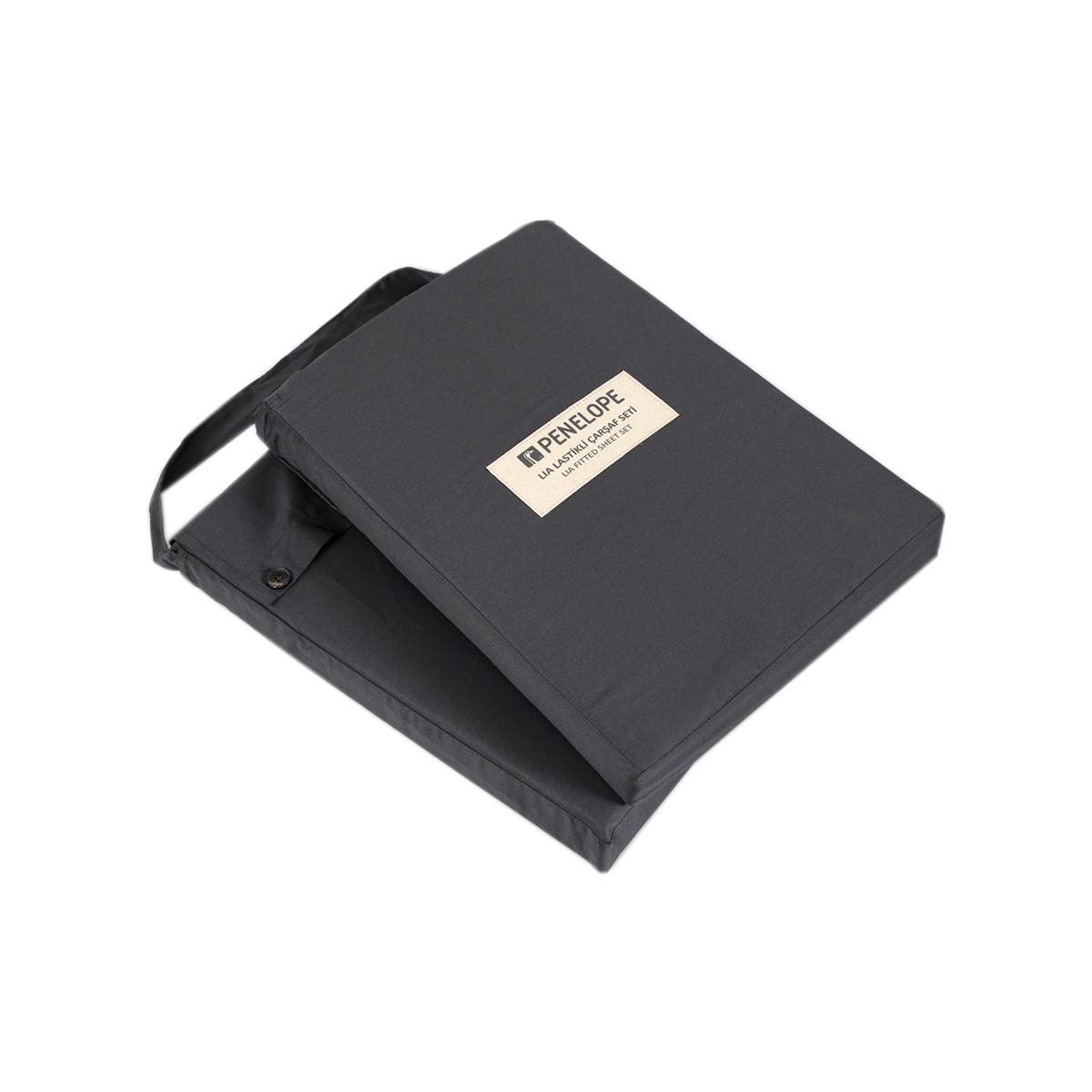 Підковдра з наволочками Penelope Lia 200х220 см + 50х70 см 2 шт. Антрацит (13513219) - фото 4 Підковдра з наволочками Penelope Lia 200х220 см + 50х70 см 2 шт. Антрацит (13513219) - фото 4