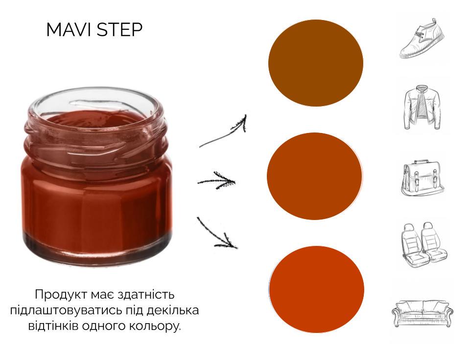 Крем для обуви и кожи Mavi Step Creme de Beaute 25 мл Коричневый манго (C01/127/025) - фото 3