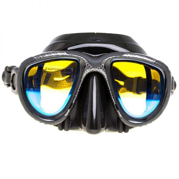 Маска для дайвинга и подводной охоты Marlin Hybrid karbon + просветленные стекла Маска для дайвинга и подводной охоты Marlin Hybrid karbon + просветленные стекла