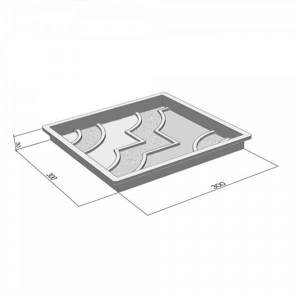 Форми для тротуарної плитки Верес-2007 Мартин 300х300 мм 6 шт. (1010606-3186) - фото 3 Форми для тротуарної плитки Верес-2007 Мартин 300х300 мм 6 шт. (1010606-3186) - фото 3