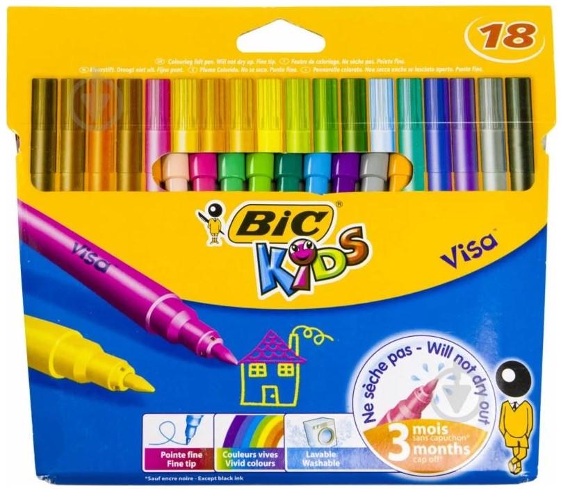 Фломастеры BIC Visa 880 18 шт. (2700702953) Фломастеры BIC Visa 880 18 шт. (2700702953)