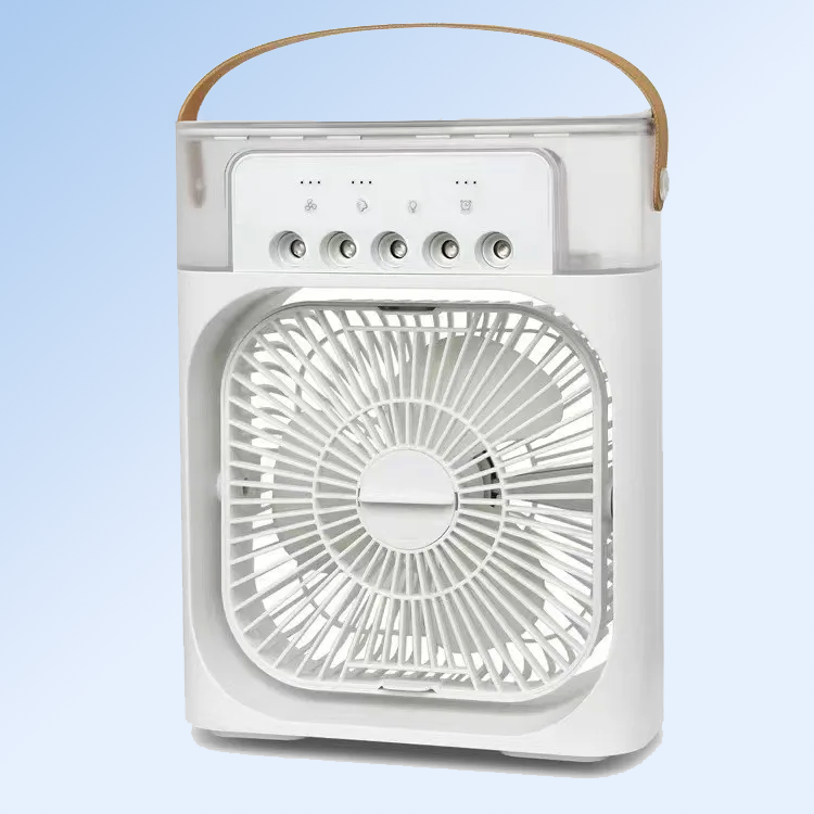 Міні-кондиціонер Air Cooler Fan 5в1 USB вентилятор-зволожувач повітря/компактна аромалампа та LED підсвічування (01-0045)