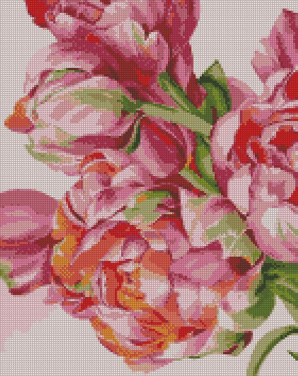 Мозаика алмазная Характерные пионы 40x50 см (AMO7020)