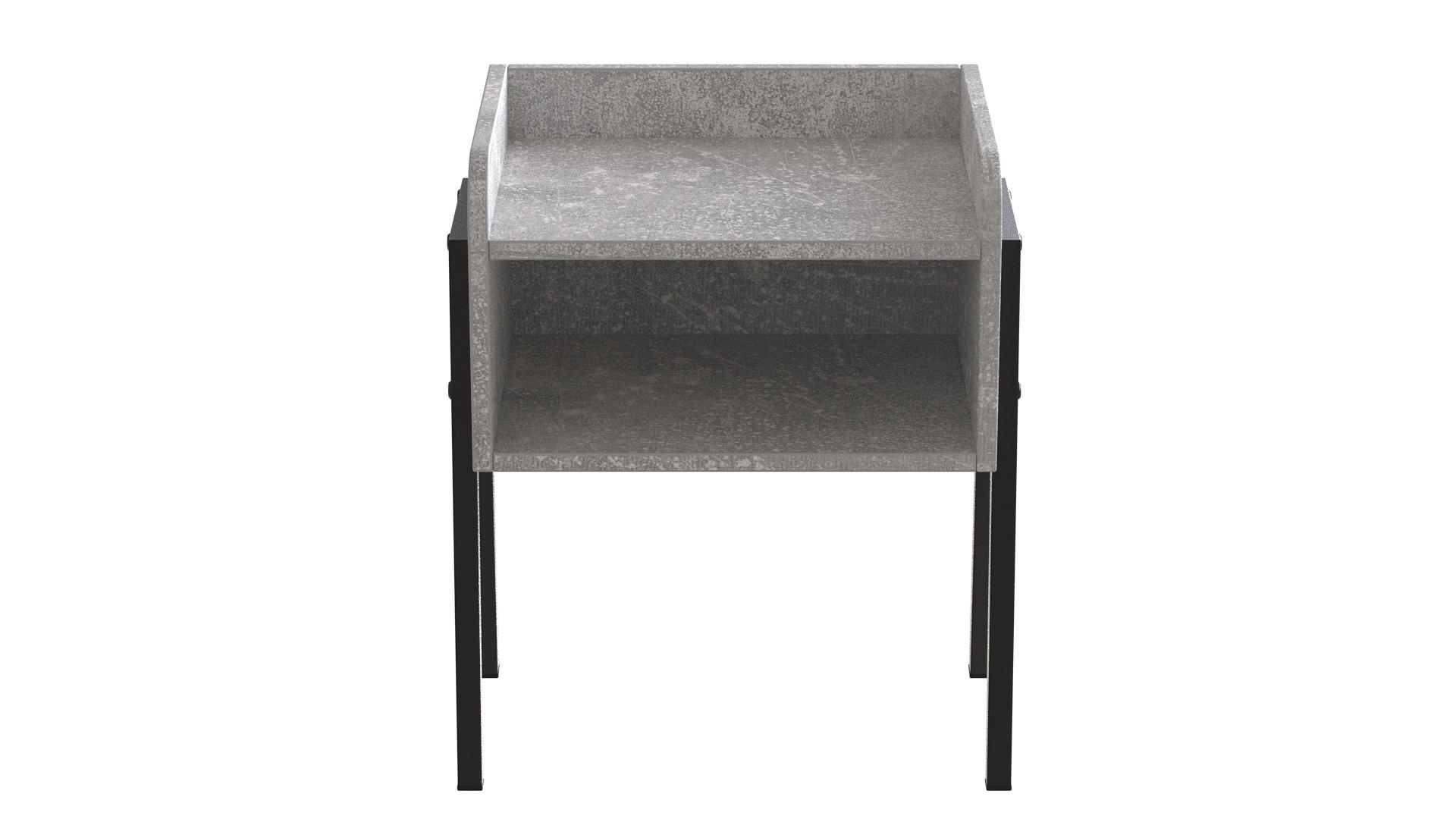 Тумба модульная Ferrum-decor Джузи металл/ДСП 16 мм 540x450x320 мм Черный/Бетон (FRD-102974)