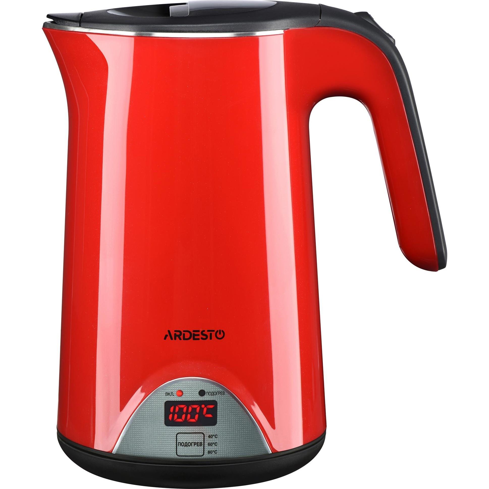 Электрочайник Ardesto EKL-1617RD с поддержанием температуры и LED дисплеем Красный (10432)