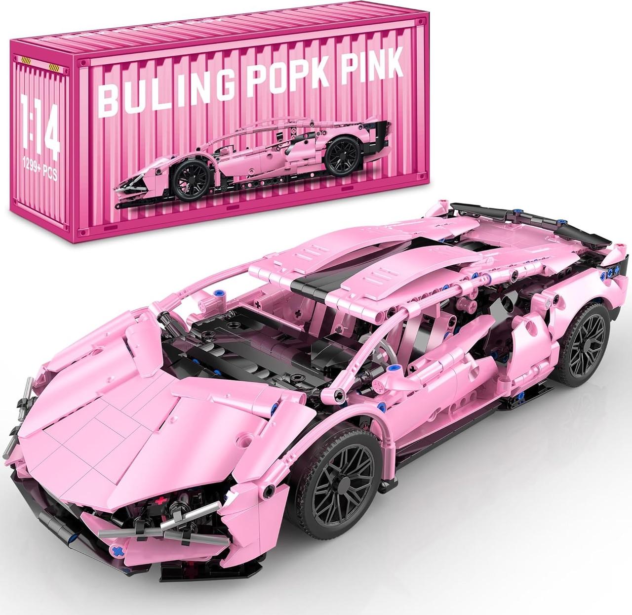 Конструктор автомобильный Lamborghini Sian 1316 дет. Розовый - фото 6