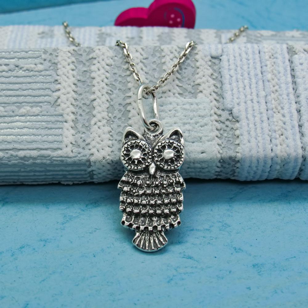 Срібний підвіс Мудра сова (1165602902) - фото 5