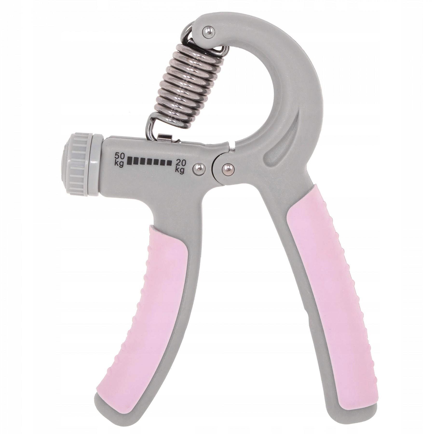Эспандер кистевой Springos пружинный с регулируемой нагрузкой 20-50 кг Grey/Pink (FA0200)