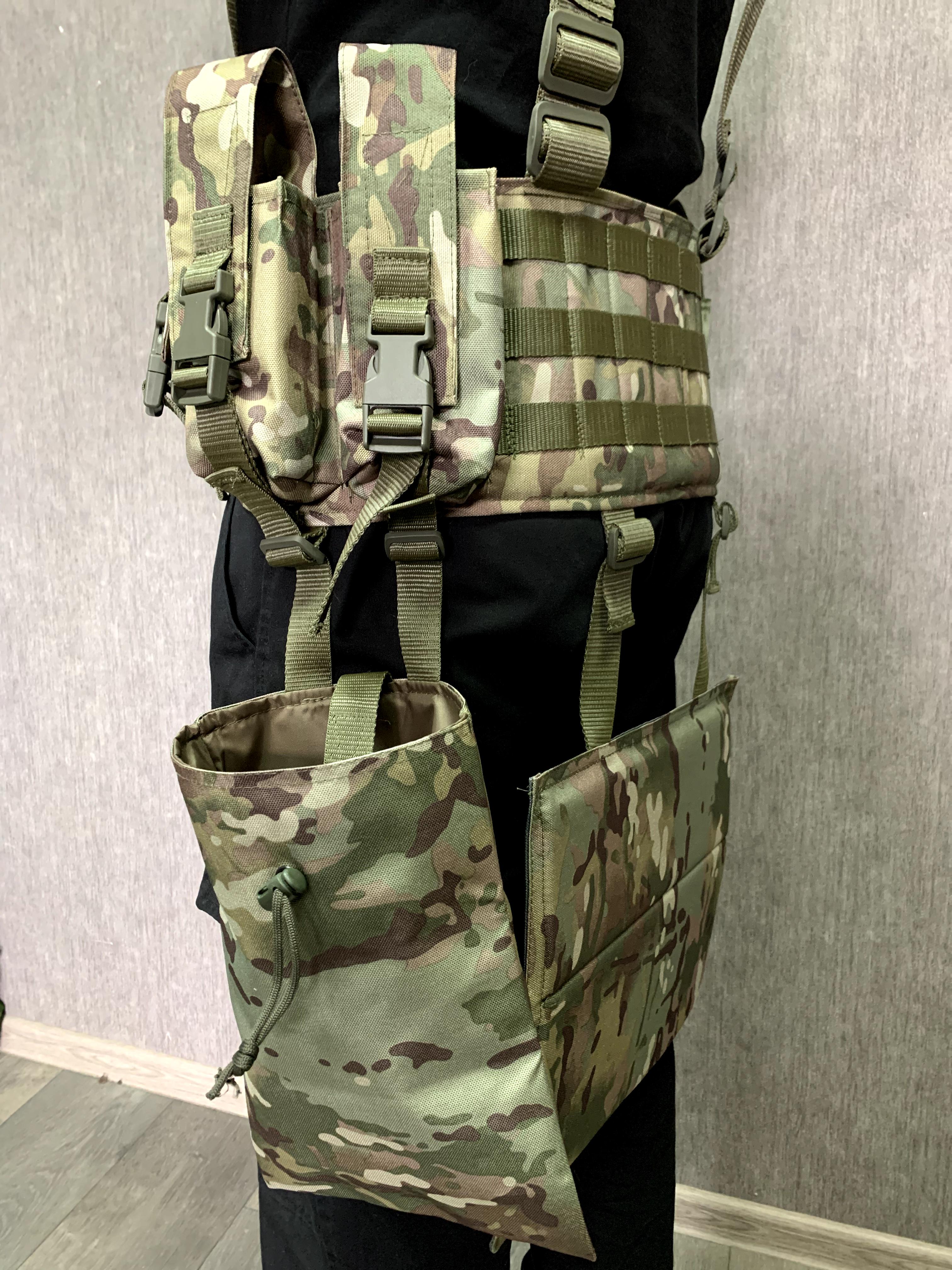 Ременно-плечевая система с подсумками на 8 магазинов и сидушкой Мультикам (260308) - фото 2