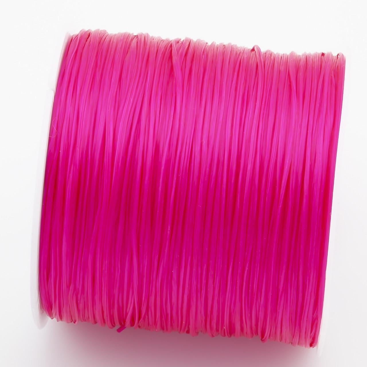 Резинка слоеная для браслетов 1 мм 1 шт. 60 м Розовый (РС0060б10)