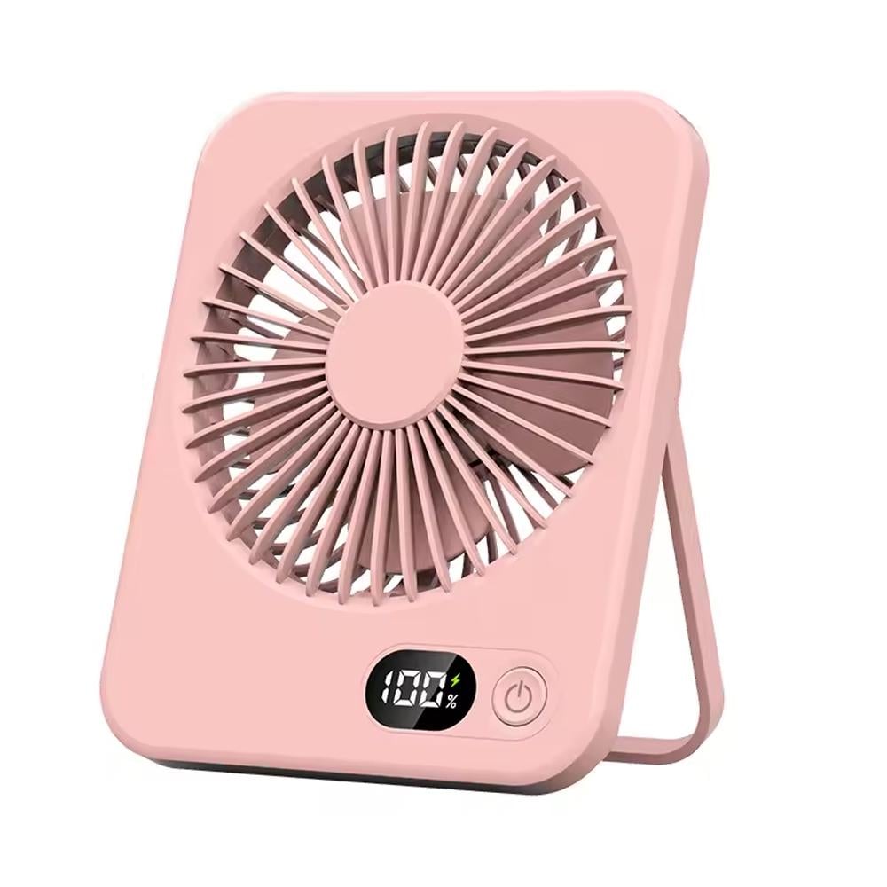 Мини-вентилятор портативный Portable Fan PF-11 USB 1200 мАч Розовый (SS-106)