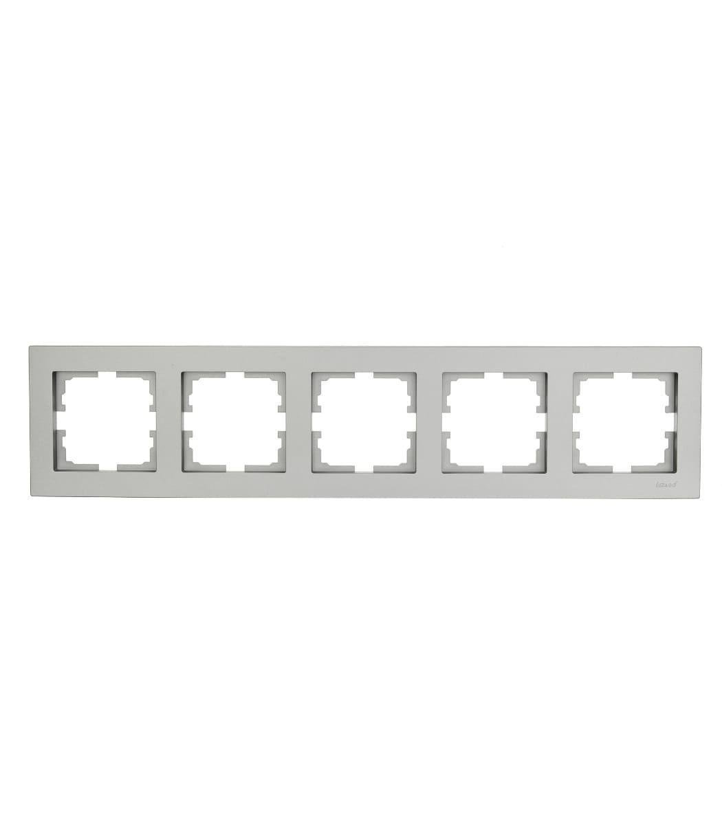 Рамка п'ятимісна горизонтальна Lezard Vesna Сірий 00000023084)
