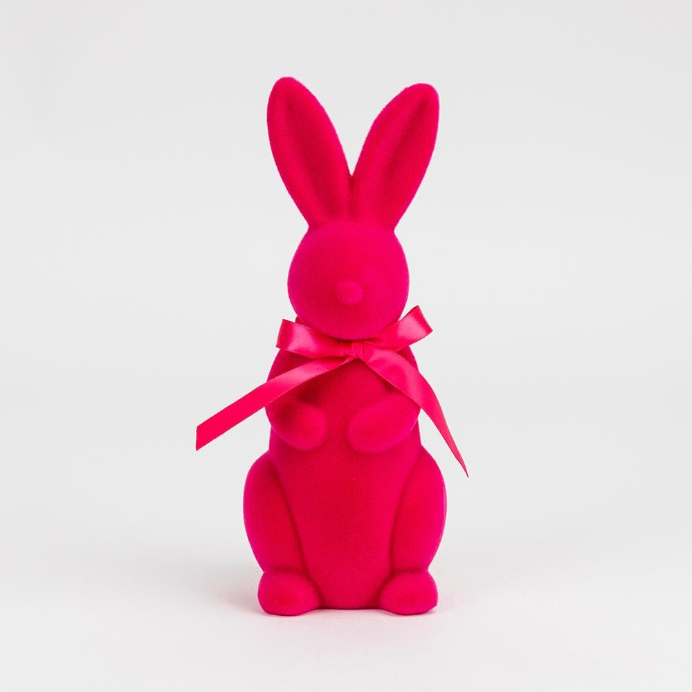 Фигурка флоковая Пасхальный кролик 23 см (12025-008)