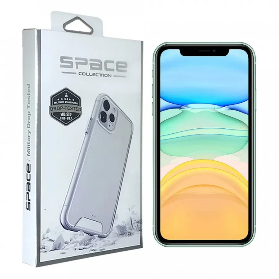 Ударопрочный прозрачный Чехол Space Apple IPhone 12 с защитой камеры - фото 1