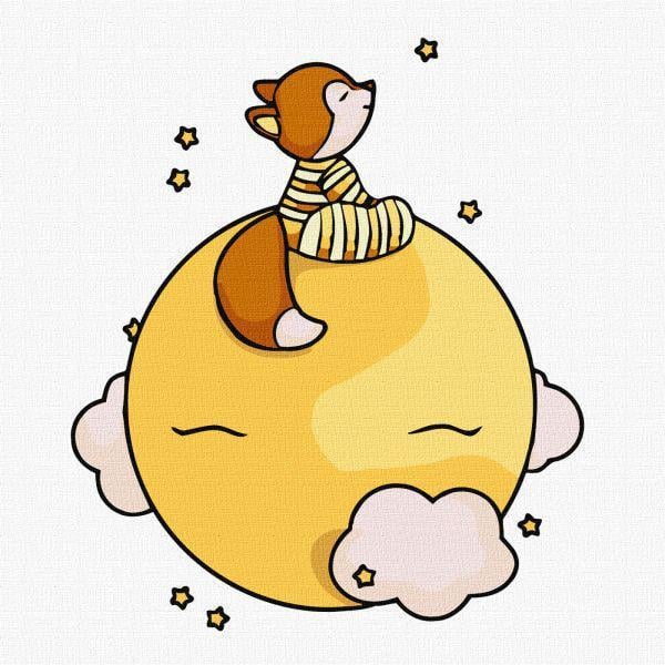 Картина за номерами Ideyka Вважаючи зірки ©tanya_bonya 25x25 см (Id-KHO6143)