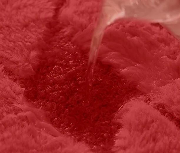 Коврик для ванной комнаты микрофибра антискользящий с узором 40х60 см Красный (2591676168) - фото 2