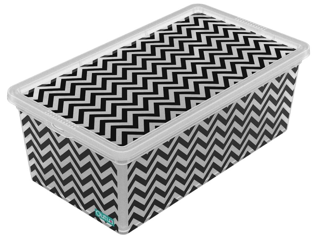 Контейнер с крышкой Qutu Light Box 5 л Zig Zag (MLM-LIGHT-BOX-S-K-ZIG-ZAG-5L_)
