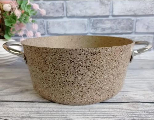 Каструля з кришкою OMS з антипригарним покриттям для газу і індукціі 5 л Бежевий (3116-5беж) - фото 5 Каструля з кришкою OMS з антипригарним покриттям для газу і індукціі 5 л Бежевий (3116-5беж) - фото 5