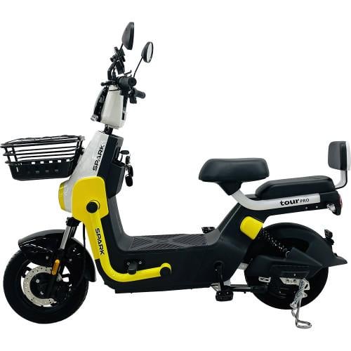 Велосипед с электромотором Spark TOUR PRO 14" 60V 1000W 20 Ah Белый с желтым (000247723)