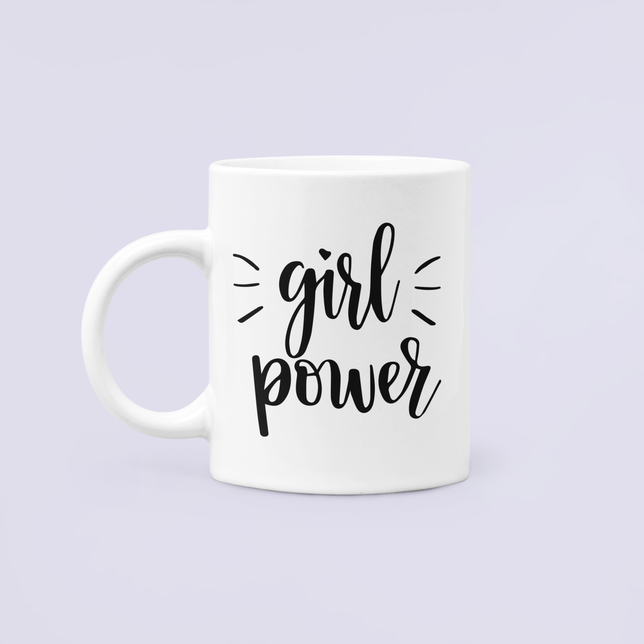 Чашка керамическая с принтом "Girl power" 330 мл Белый