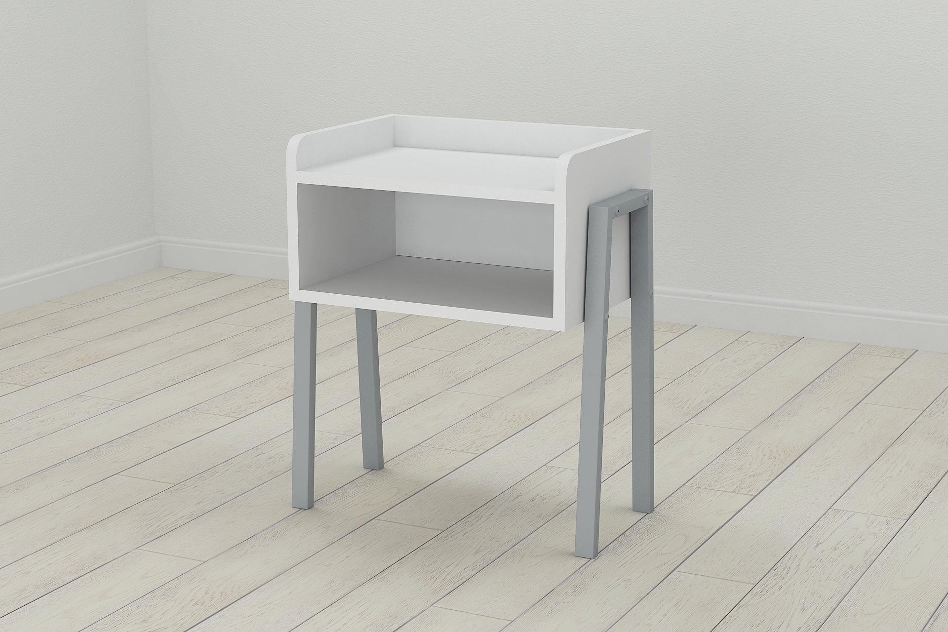 Тумба модульная Ferrum-decor Джузи металл/ДСП 16 мм 540x450x320 мм Серый/Белый (FRD-102982)
