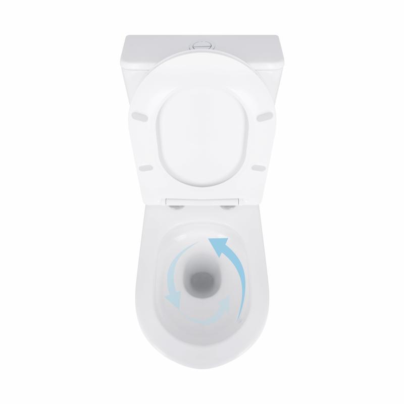 Унитаз напольный Qtap Virgo Ultra Quiet безобедочный с сиденьем Soft-close QT18226092AW White (2622385992) - фото 6 Унитаз напольный Qtap Virgo Ultra Quiet безобедочный с сиденьем Soft-close QT18226092AW White (2622385992) - фото 6