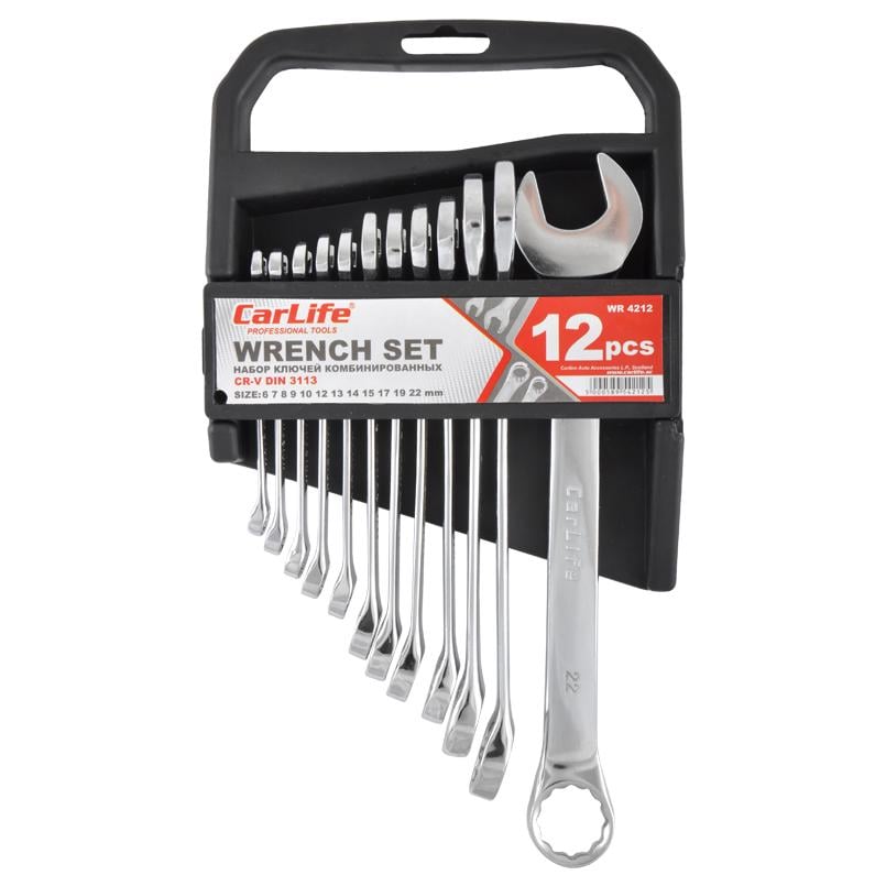 Набор ключей Carlife CR-V 6-22 мм 12 шт.