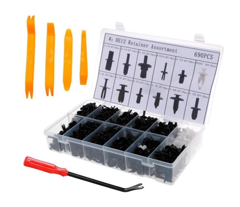 Набор клипс автомобильных/съемников 690 пр. (374869)