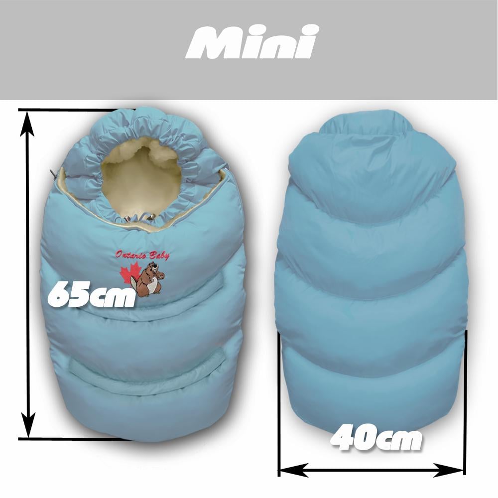 Конверт-трансформер пуховий 2в1 Alaska СС з хутром Блакитний (ART-0000555) - фото 6