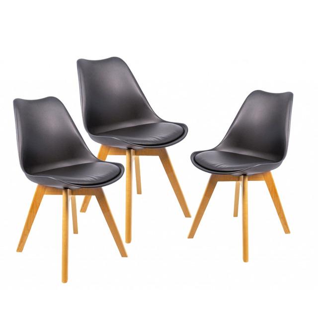 Стул кухонный Bonro B-487 3 шт. Черный (42400485)