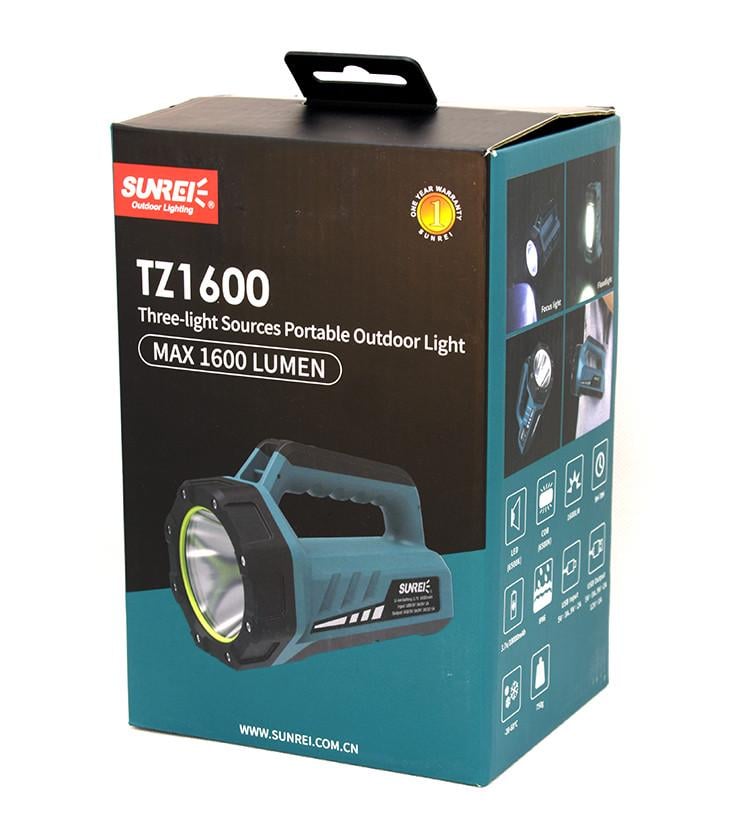 Ручний ліхтар акумуляторний Sunrei TZ1600 1600 LUM 18000 mAh (11401796) - фото 6