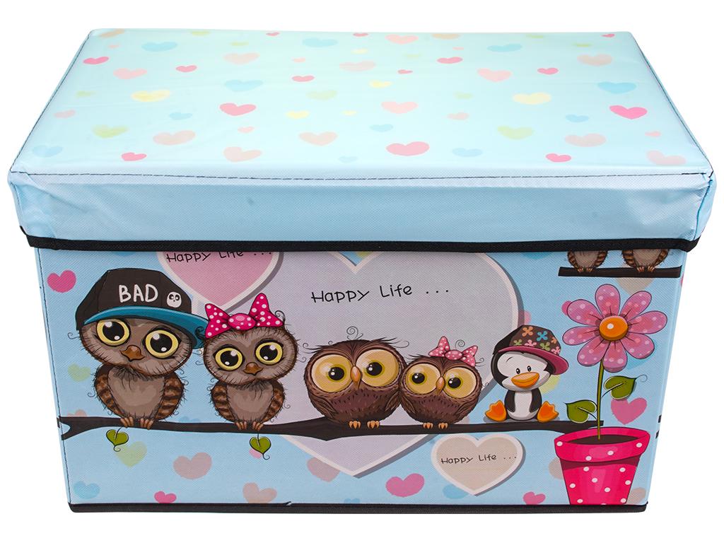 Коробка складная для хранения вещей 48x30x30 см Синий (MMS-WW01363)