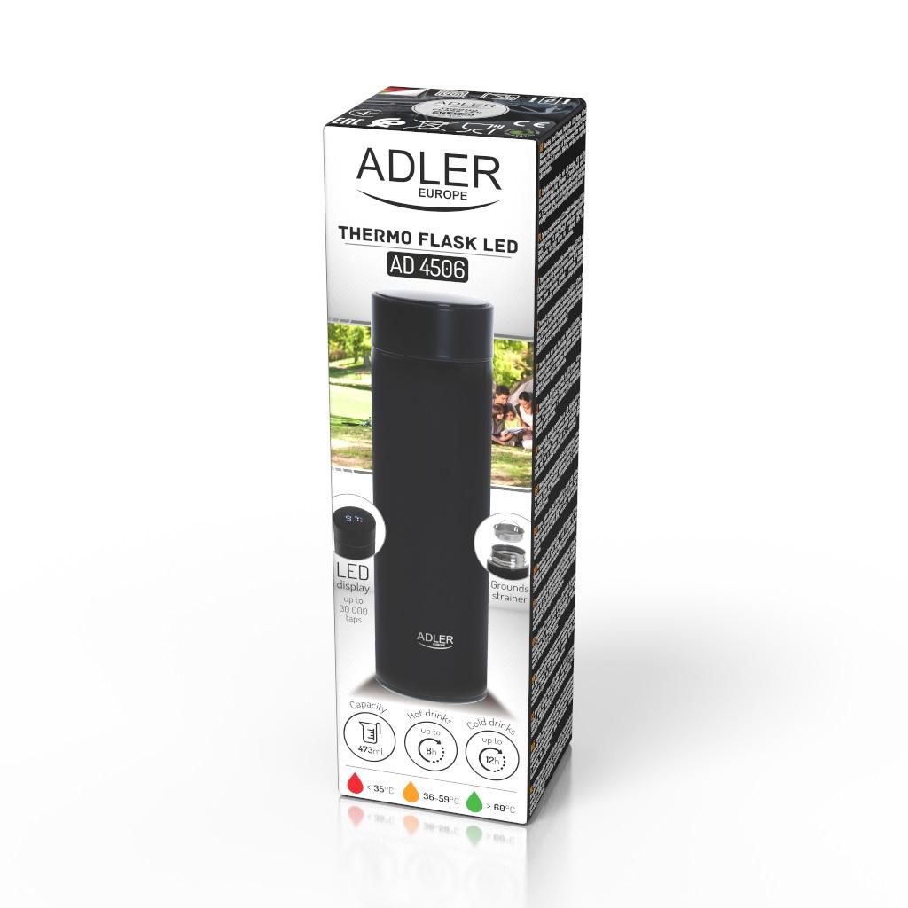 Термос Adler AD-4506BK LED с отображением температуры на крышке - фото 8