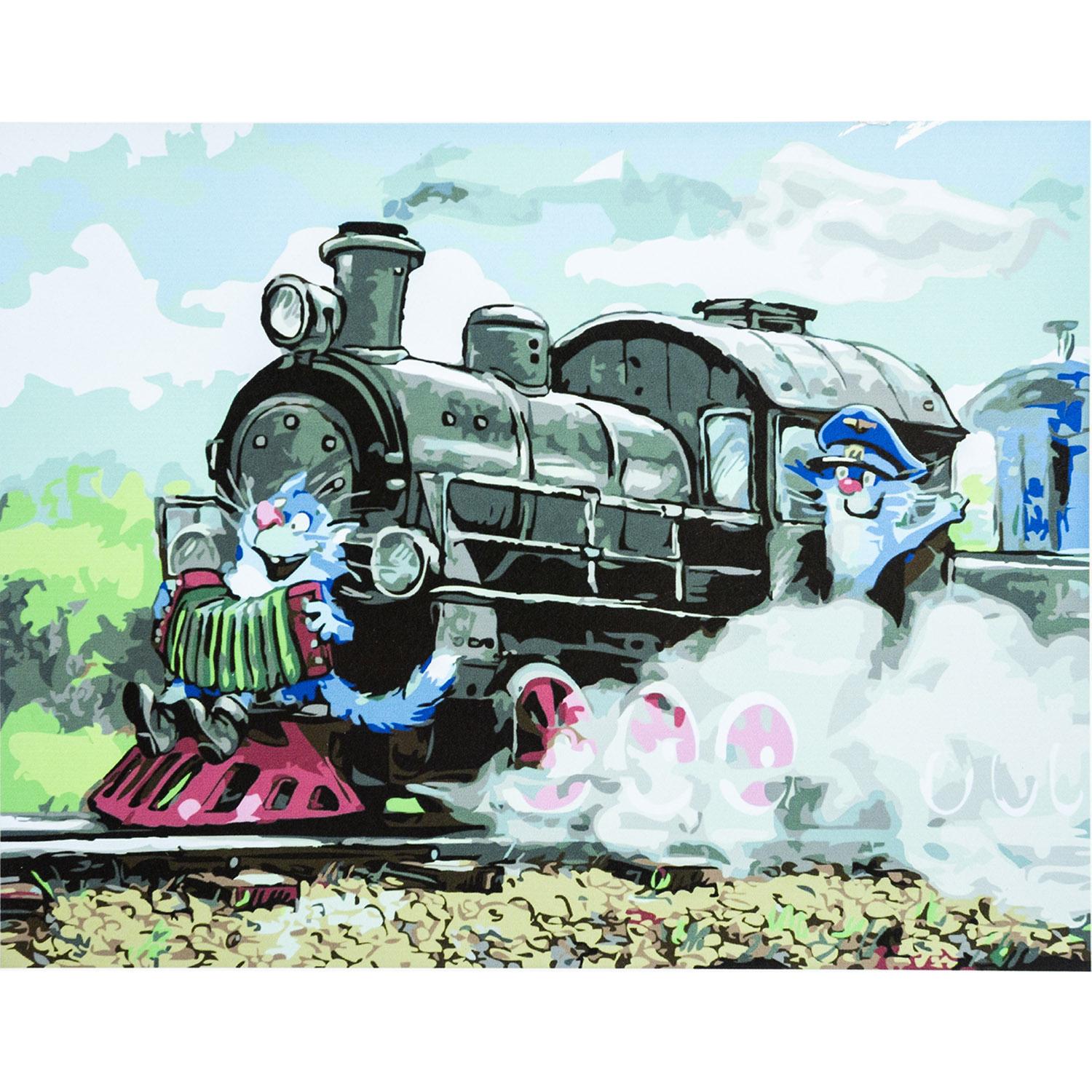 Картина по номерам Strateg Веселые машинисты 30x40 см (SS-3685)