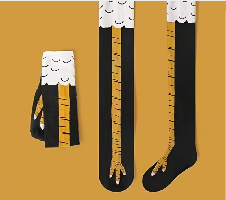 Панчохи жіночі до коліна Курячі лапки для вечірок і повсякденного стилю Чорно-жовтий (1313) - фото 3 Панчохи жіночі до коліна Курячі лапки для вечірок і повсякденного стилю Чорно-жовтий (1313) - фото 3