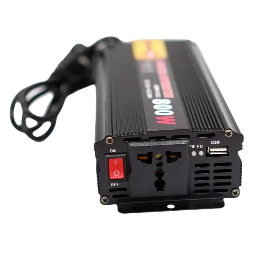 Преобразователь напряжения Powerone Plus UPS-800W с функцией зарядки 800W DC/AC 12V-220V Black (2413402206) - фото 4 Преобразователь напряжения Powerone Plus UPS-800W с функцией зарядки 800W DC/AC 12V-220V Black (2413402206) - фото 4