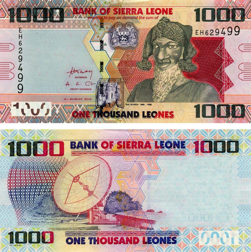 Колекційна банкнота Сьєрра-Леоне 1000 леоне 2013 UNC P30b (Б06643)
