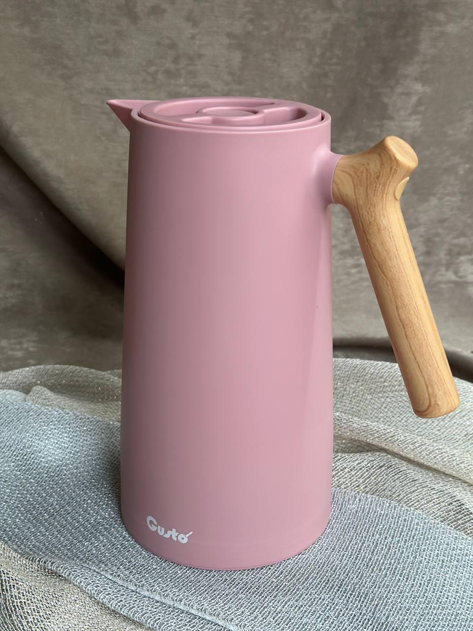 Термос-кувшин Gusto GTP002-2 Погожий день стеклянная колба 1 л Розовый (21181998)