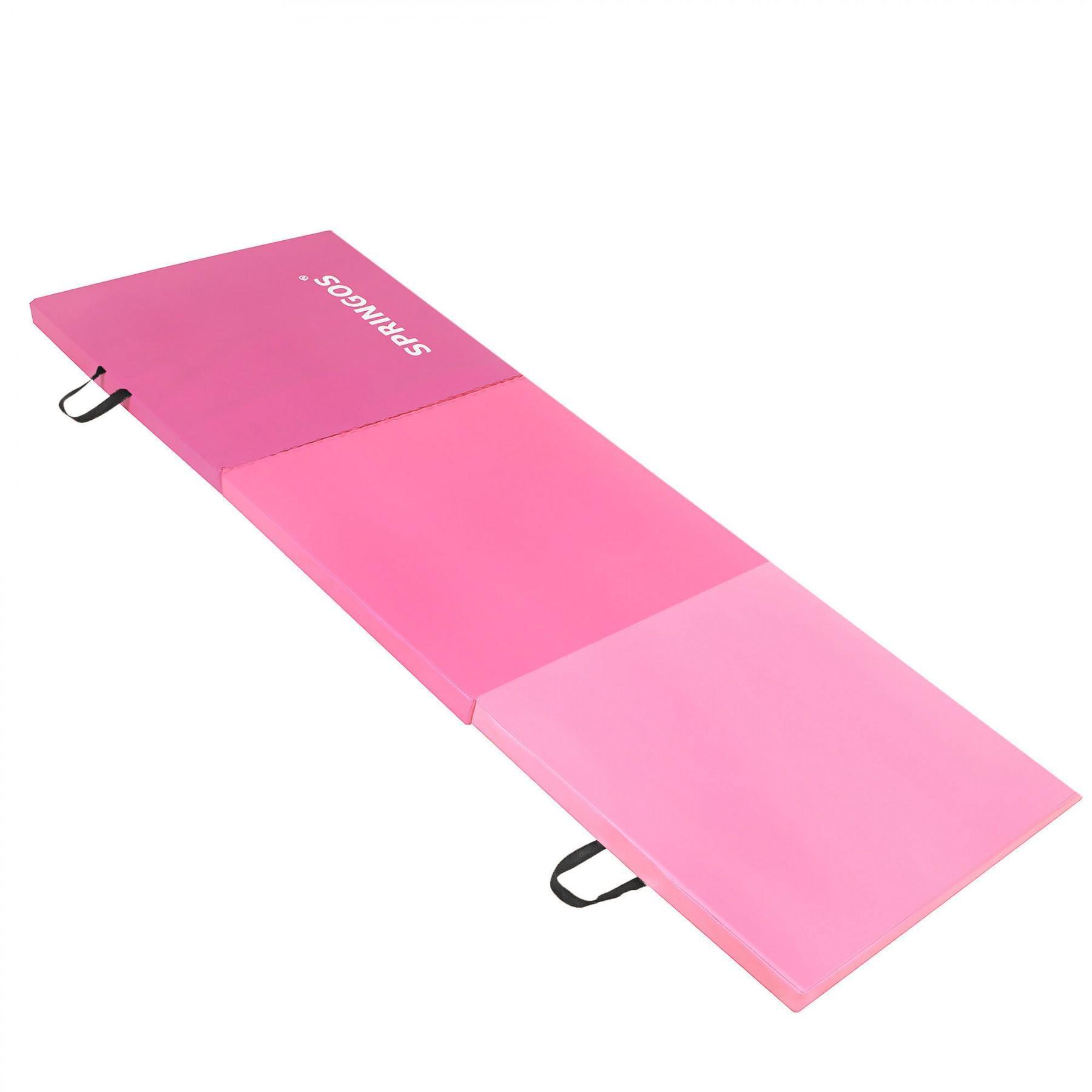 Мат гімнастичний складаний Springos 180x60x5,5 см Pink (FA0140)