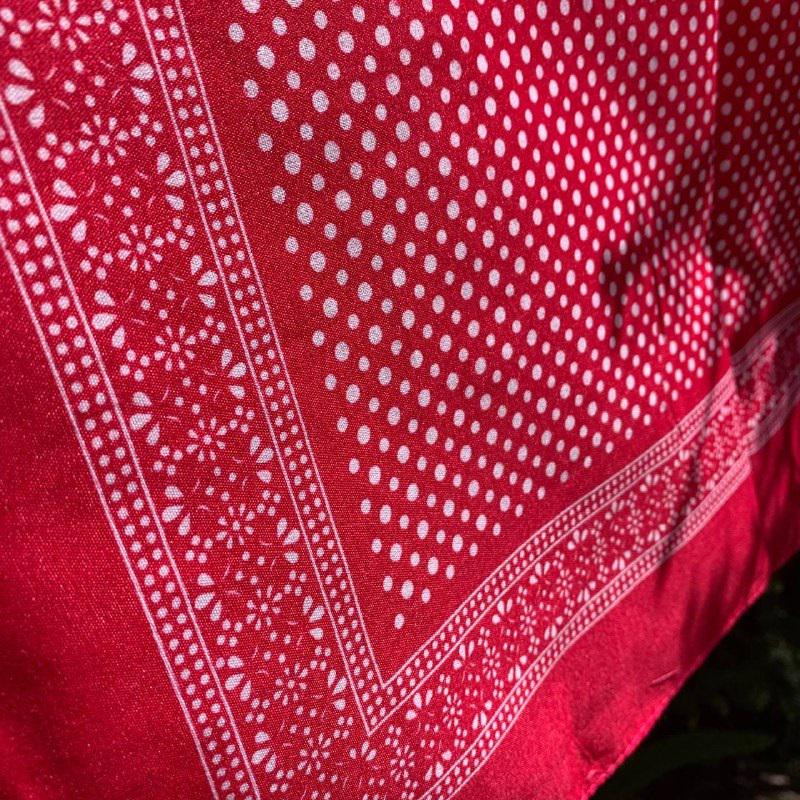 Бандана з візерунком у горошок 10550 55х55 см Малиновий (4557744) - фото 3