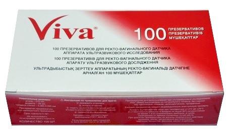 Презервативы для УЗИ латексные без смазки Viva №100 (000002600)