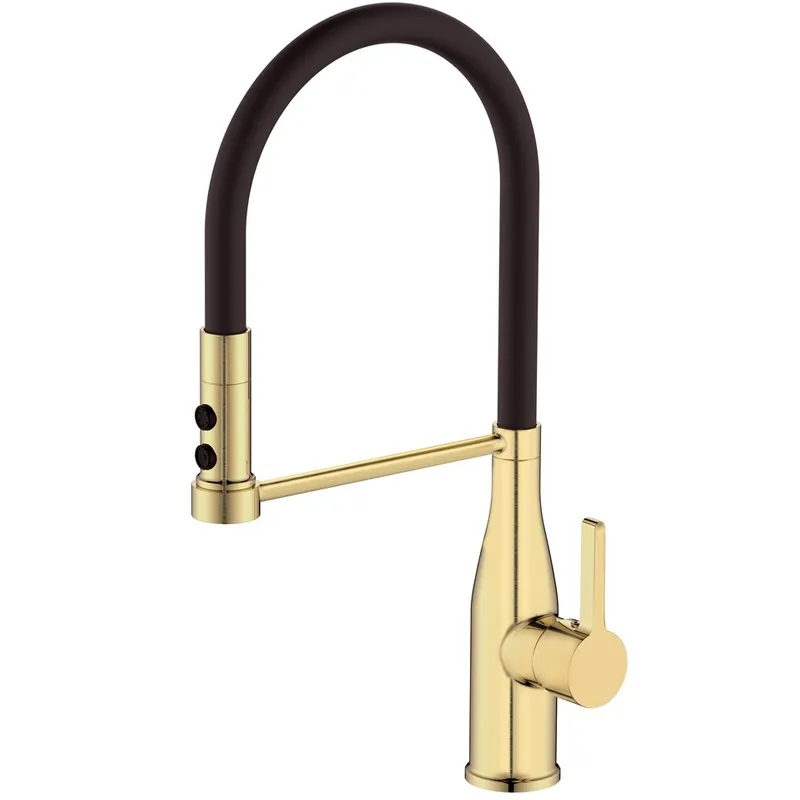 Змішувач для кухні MIXXUS Premium Summer 017 Brushed Gold/Refl Black (MI6964)