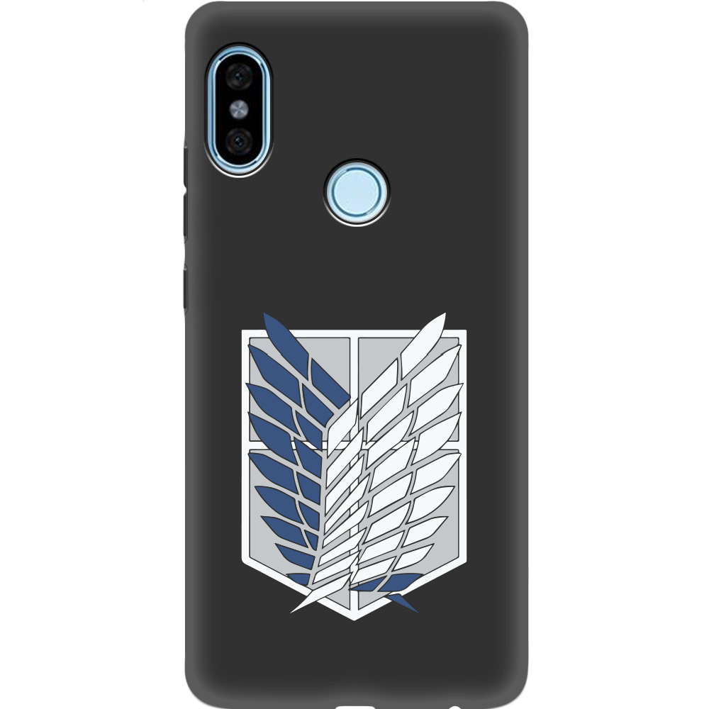 Чехол BoxFace Xiaomi Redmi Note 5 / Note 5 Pro Атака Титанов Крылья Свободы Черный силикон (32971-bk88-34771)