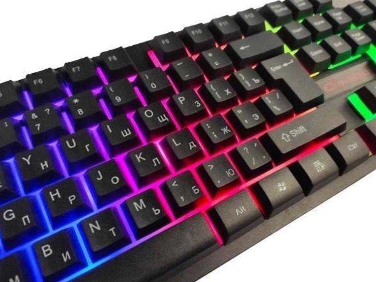 Клавиатура проводная с RGB подсветкой Keyboard HK-6300 (300474ER) - фото 2