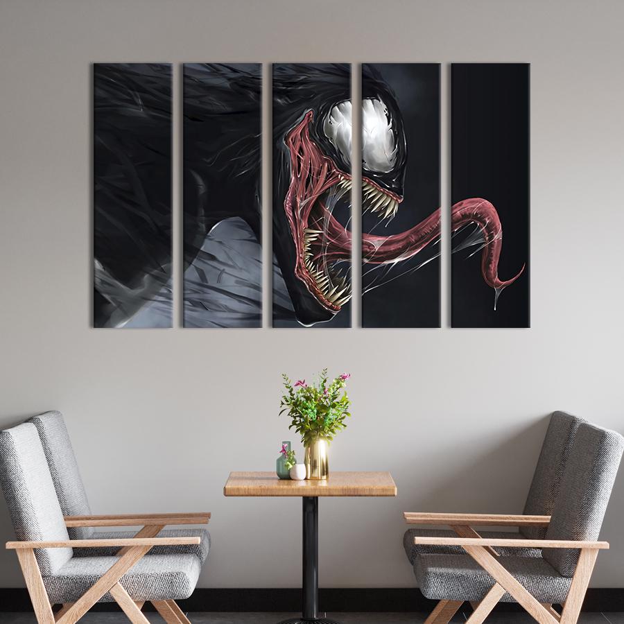Модульная картина из 5 частей Герой Марвел Веном 155x95 см (759-51)