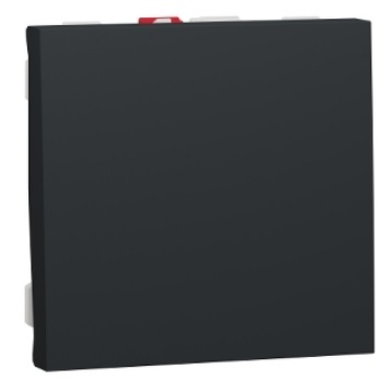 Выключатель одноклавишный Schneider Electric Unica схема 7 двухмодульный 10A Антрацитовый (25624709)