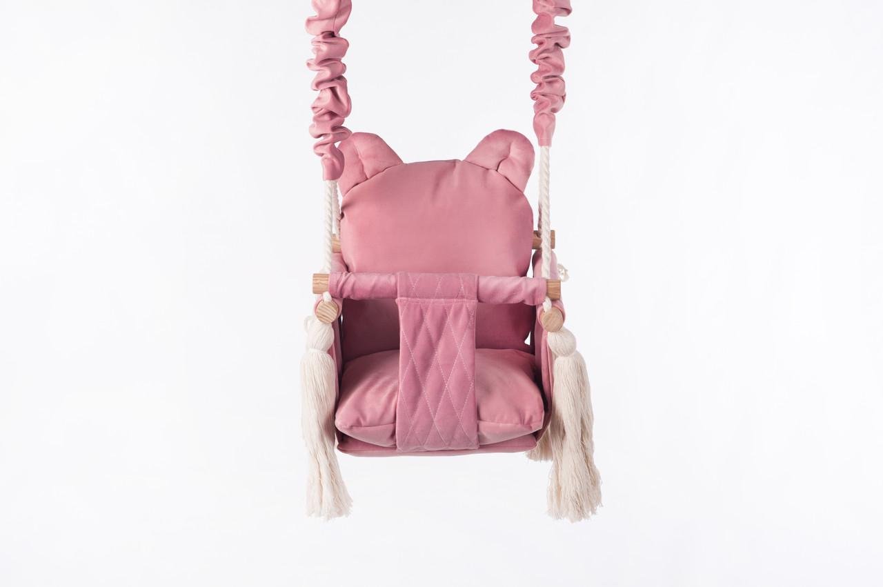 Підвісна гойдалка Lite Zoo для будинку до 60 кг 40х40х30 см Молочний шоколад