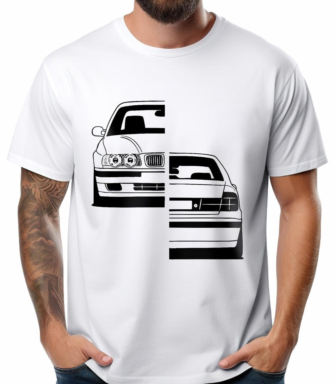 Футболка мужская Avtolife BMW E34 ArtCollection 202005 S Белый (25608760)